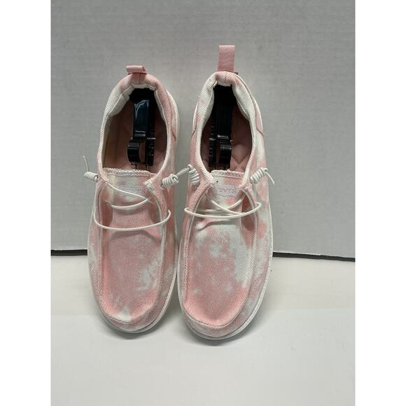 Levis NEWT-TD-CVS Boat Shoes Slip On Pink Canvas Sneakers Women’s Size 8 - Picture 1 of 7